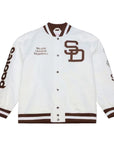 San Diego Padres Arctic White Lightweight Satin Full-Snap Jacket