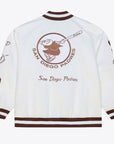 San Diego Padres Arctic White Lightweight Satin Full-Snap Jacket