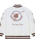San Diego Padres Arctic White Lightweight Satin Full-Snap Jacket