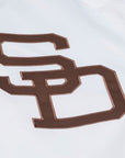 San Diego Padres Arctic White Lightweight Satin Full-Snap Jacket