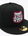Black cap with a logo featuring a character and 'GNC' text on a white background