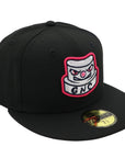Black cap with a logo featuring a character and 'GNC' text on a white background