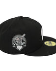 Black cap with a logo on a white background