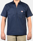 Short Sleeve Solid 1/2 Zip Shirt