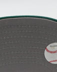 Brim with a baseball logo and text on a white background