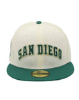 Baseball cap with 'San Diego' text on a white background