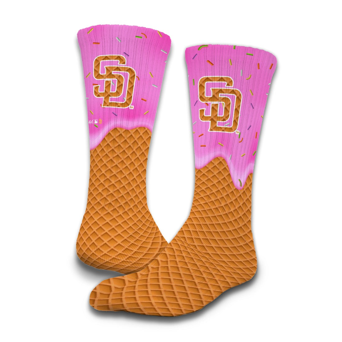 San Diego Padres Ice Cream Drip Lifestyle Crew Socks