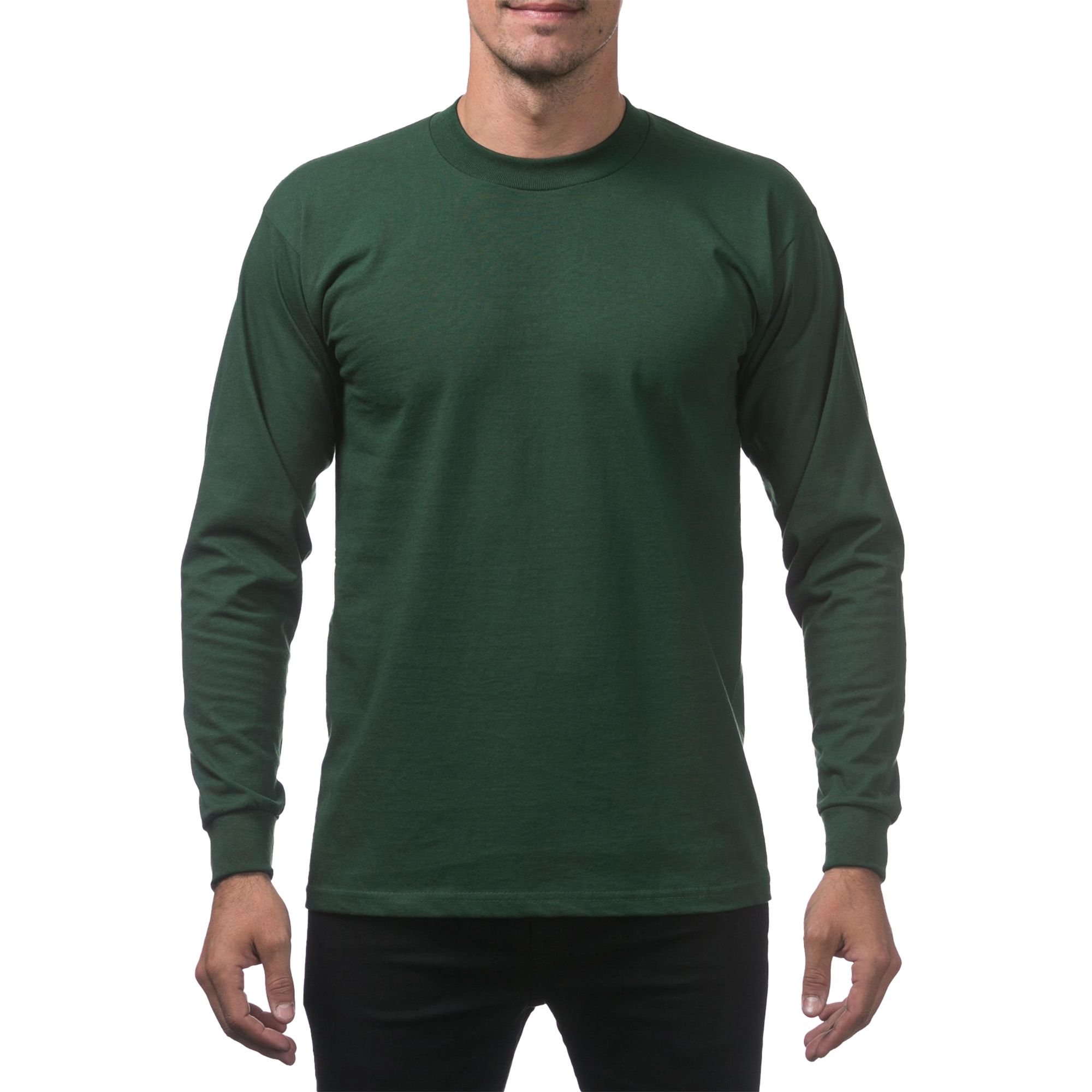 Heavyweight Cotton Long Sleeve Crew Neck T-Shirt