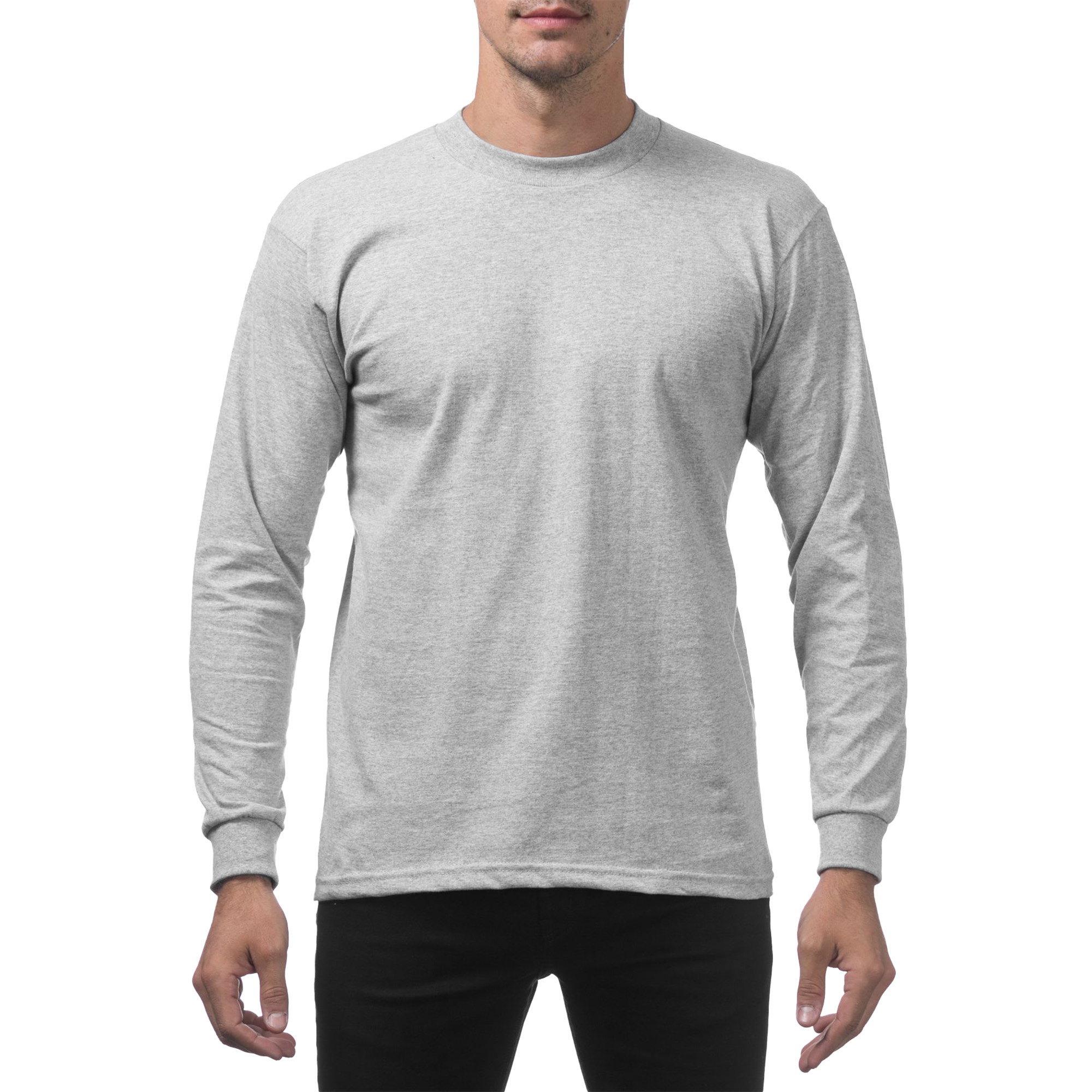 Heavyweight Cotton Long Sleeve Crew Neck T-Shirt