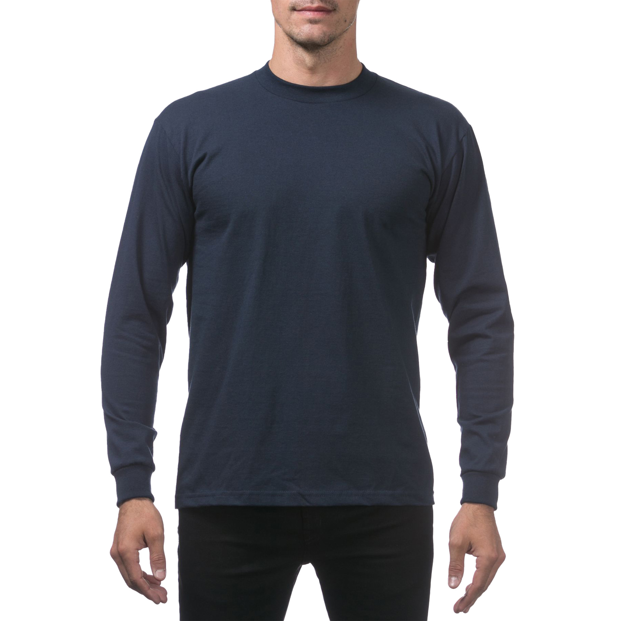 Heavyweight Cotton Long Sleeve Crew Neck T-Shirt