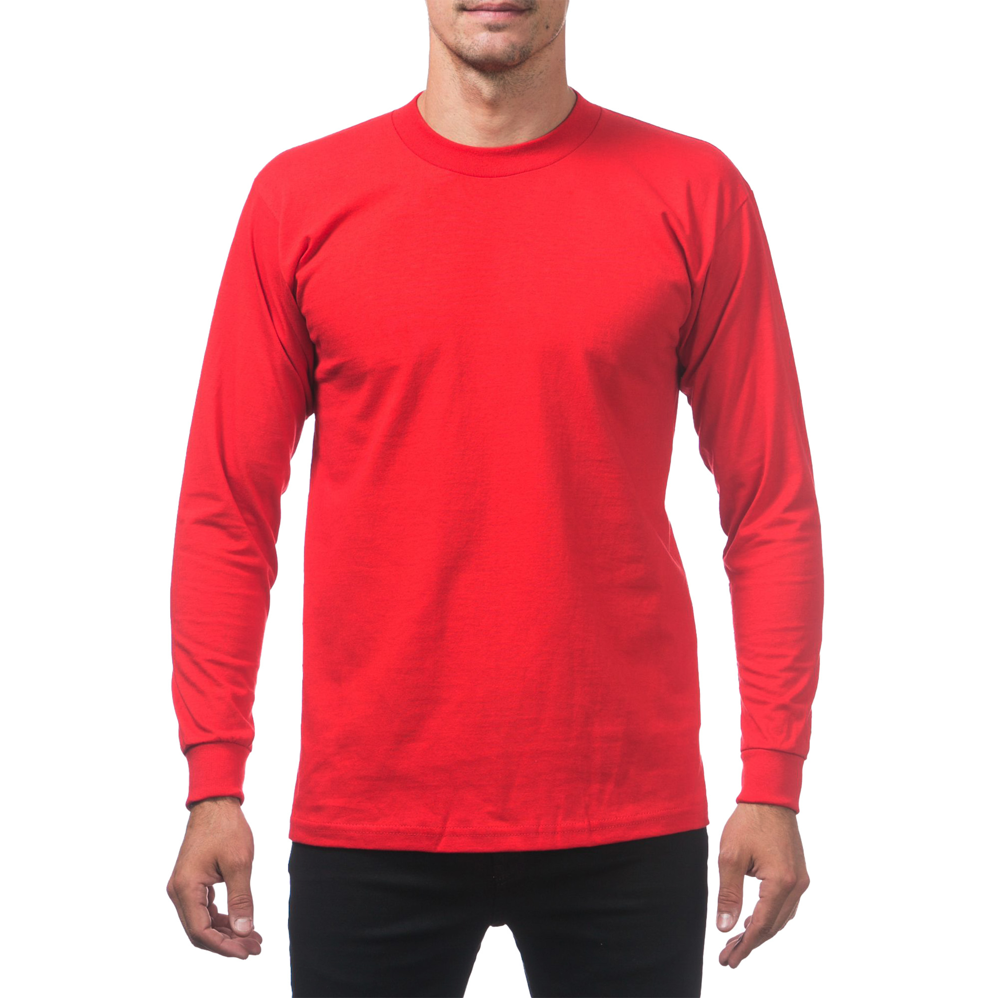 Heavyweight Cotton Long Sleeve Crew Neck T-Shirt