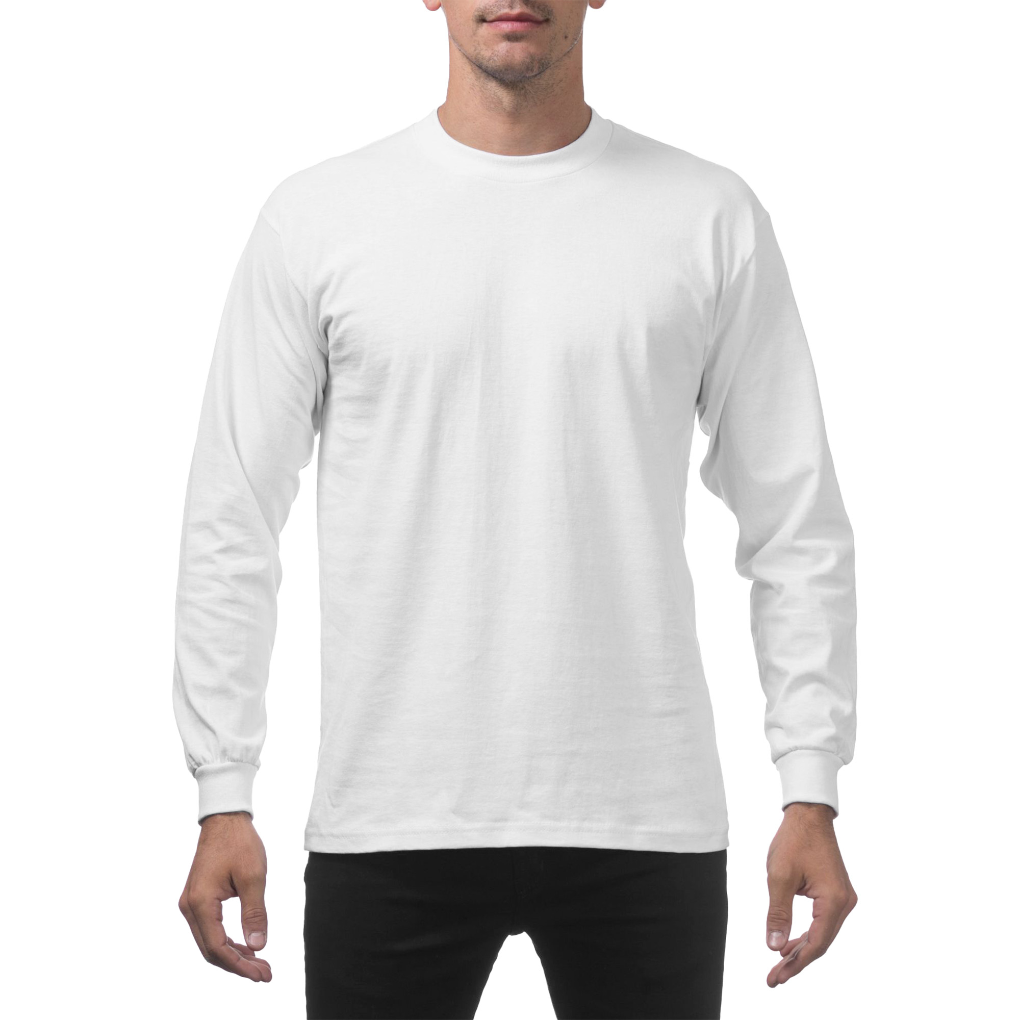 Heavyweight Cotton Long Sleeve Crew Neck T-Shirt