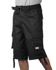 Cotton Twill Cargo Shorts With Belt