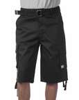 Cotton Twill Cargo Shorts With Belt