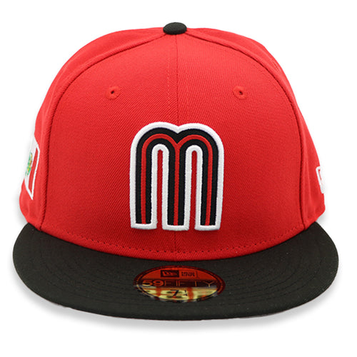 Mexico New Era 59Fifty 2-Tone Red/Black Aztec Calendar Fitted Hat