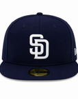 New Era 59Fifty MLB San Diego Padres Navy and White Basic Fitted Hat