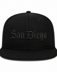 San Diego Padres Black Metallic 59FIFTY Fitted Hat