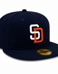 59FIFTY SD Padres Navy/Gray White & Orange Fitted Hat