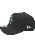 9FORTY A-Frame San Diego Padres Black Tonal Logo Adjustable Cap