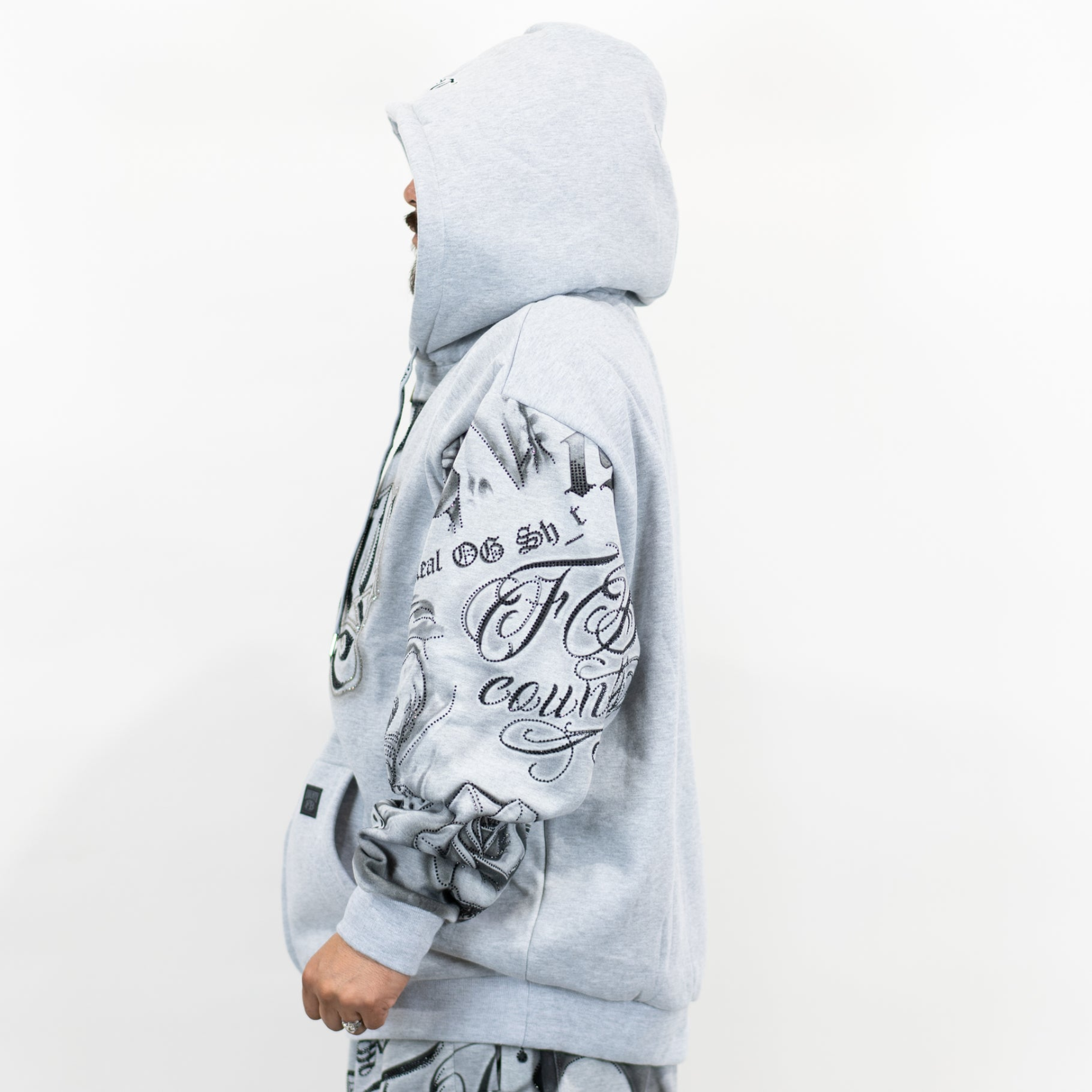 FB County Rhinestone Tatted up Hoodie