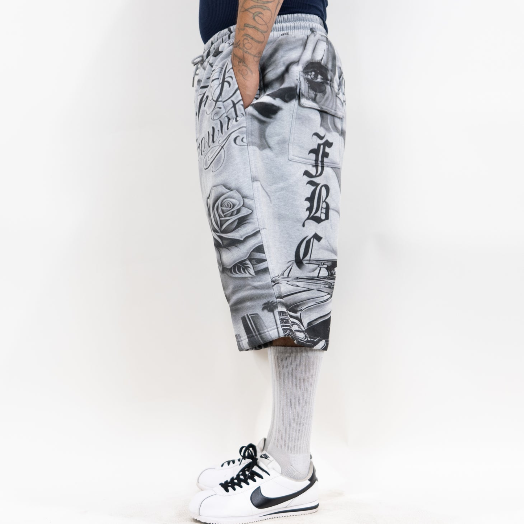 FB County Tatted Up Baggy Fleece Short