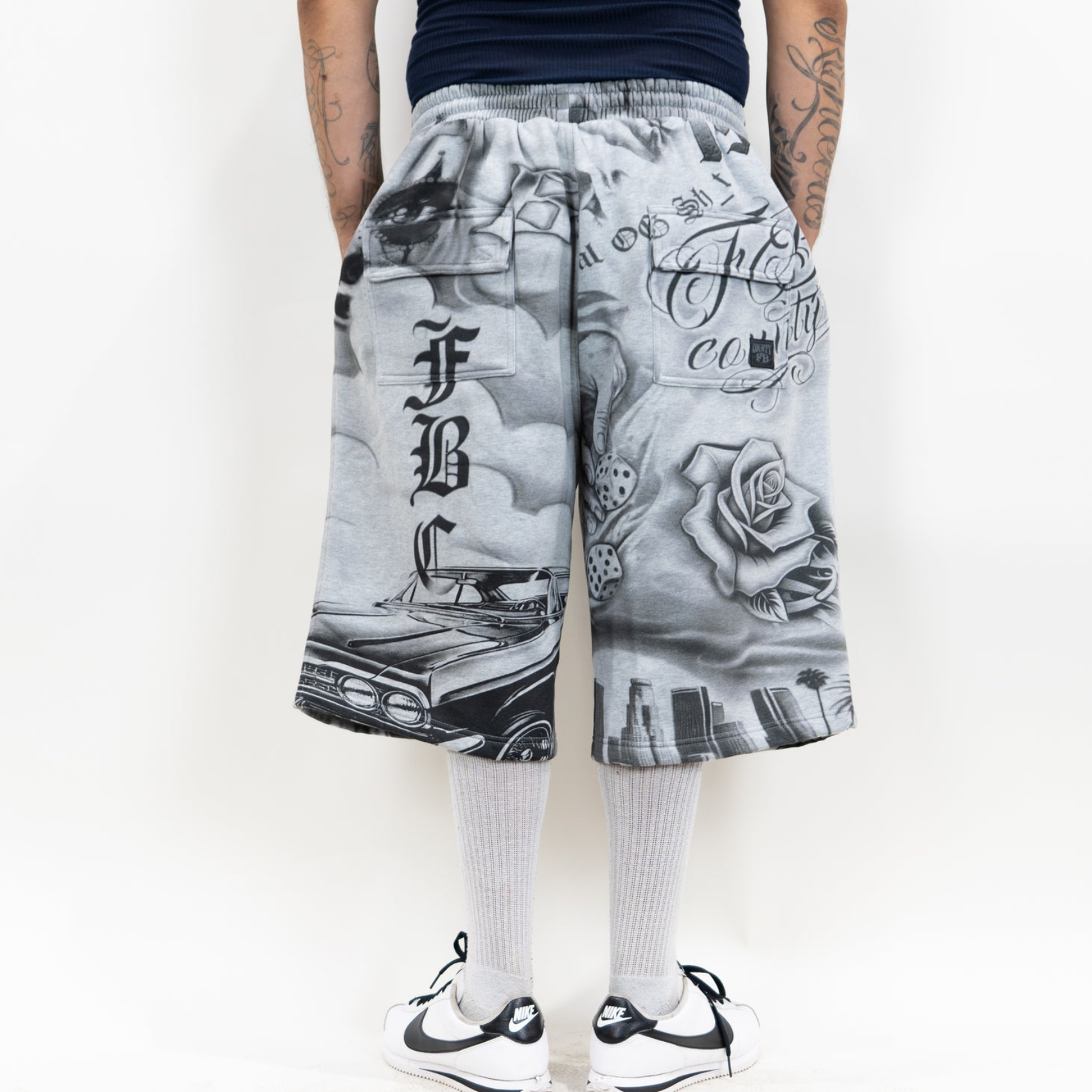 FB County Tatted Up Baggy Fleece Short