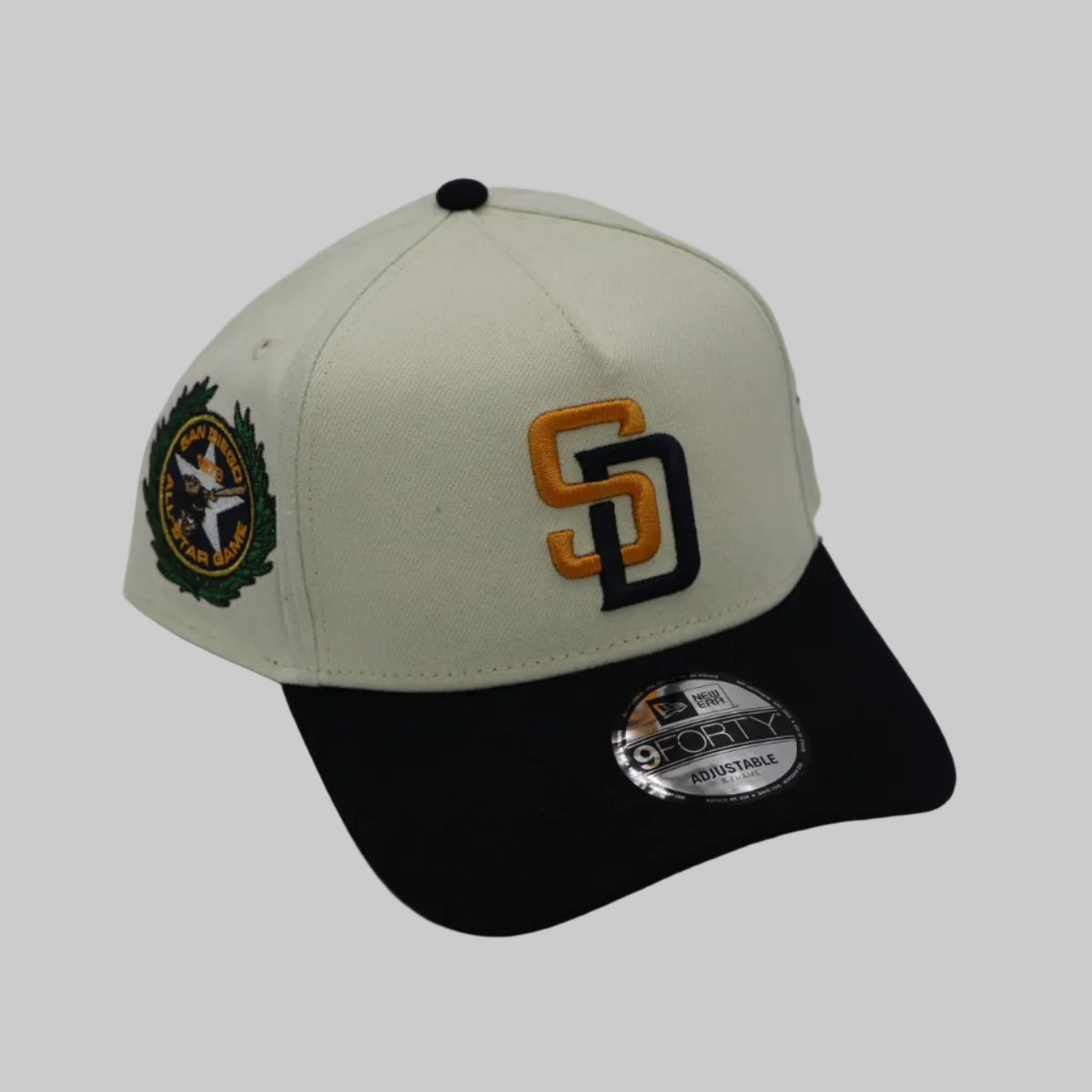 San Diego Padres New Era 9FORTY Adjustable Hat – Cream/Navy