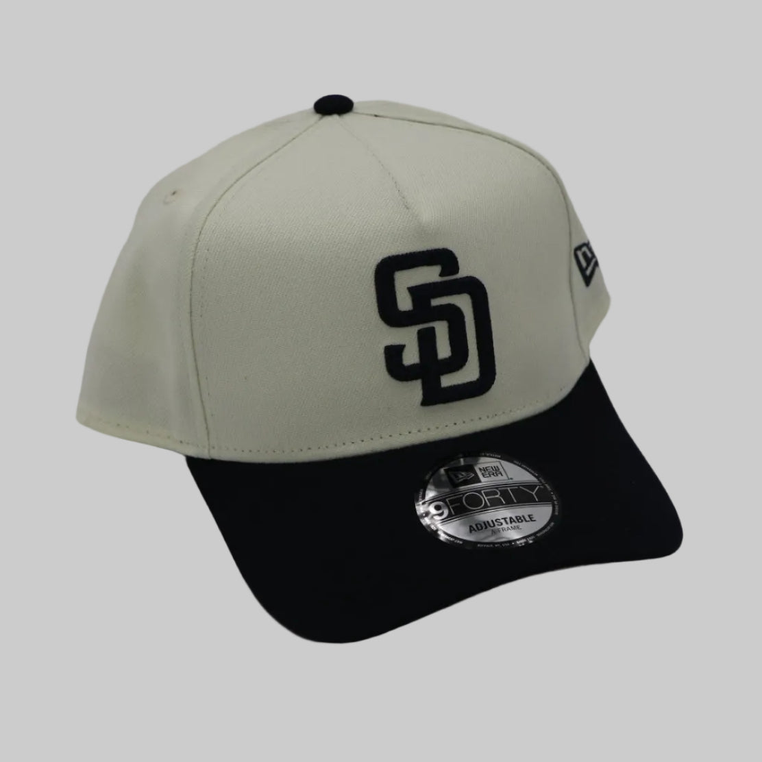 San Diego Padres New Era 9FORTY Adjustable Hat – Cream/Navy