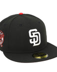 59FIFTY Padres Black Red Fitted Cap