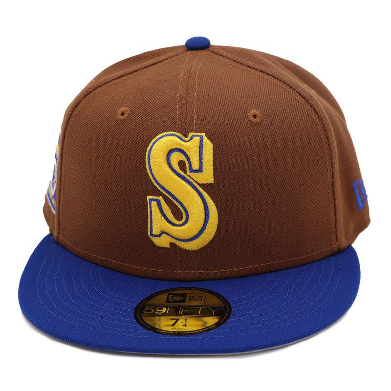 NewEra 59Fifty Seattle Mariners Harvest 2-Tone Brown/Blue Fitted Hat