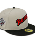 NewEra 59Fifty Padres Script 2-Tone Stone/Black Fitted Hat