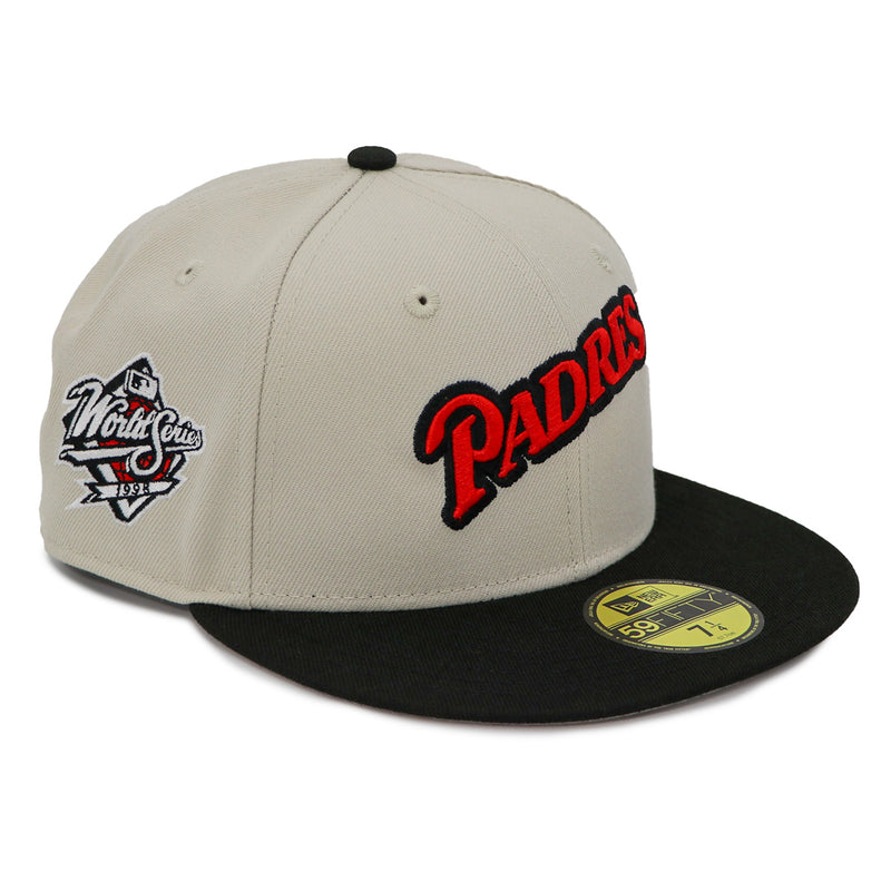 NewEra 59Fifty Padres Script 2-Tone Stone/Black Fitted Hat