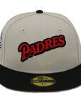 NewEra 59Fifty Padres Script 2-Tone Stone/Black Fitted Hat