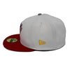 NewEra 59Fifty Padres Script Badge 2-Tone Chrome/Red Fitted Hat