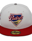 NewEra 59Fifty Padres Script Badge 2-Tone Chrome/Red