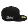 NewEra 59Fifty San Diego Padres Black Script Orange Fitted Hat