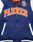 San Diego Padres Hooded Varsity Jacket – Navy, Cream & Orange
