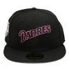 NewEra 59Fifty San Diego Padres Script Black/Pink Fitted Hat