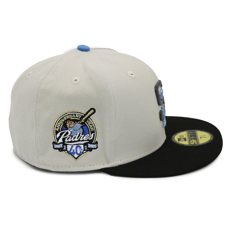 NewEra 59Fifty San Diego Padres 2-Tone Chrome/Black Fitted Hat