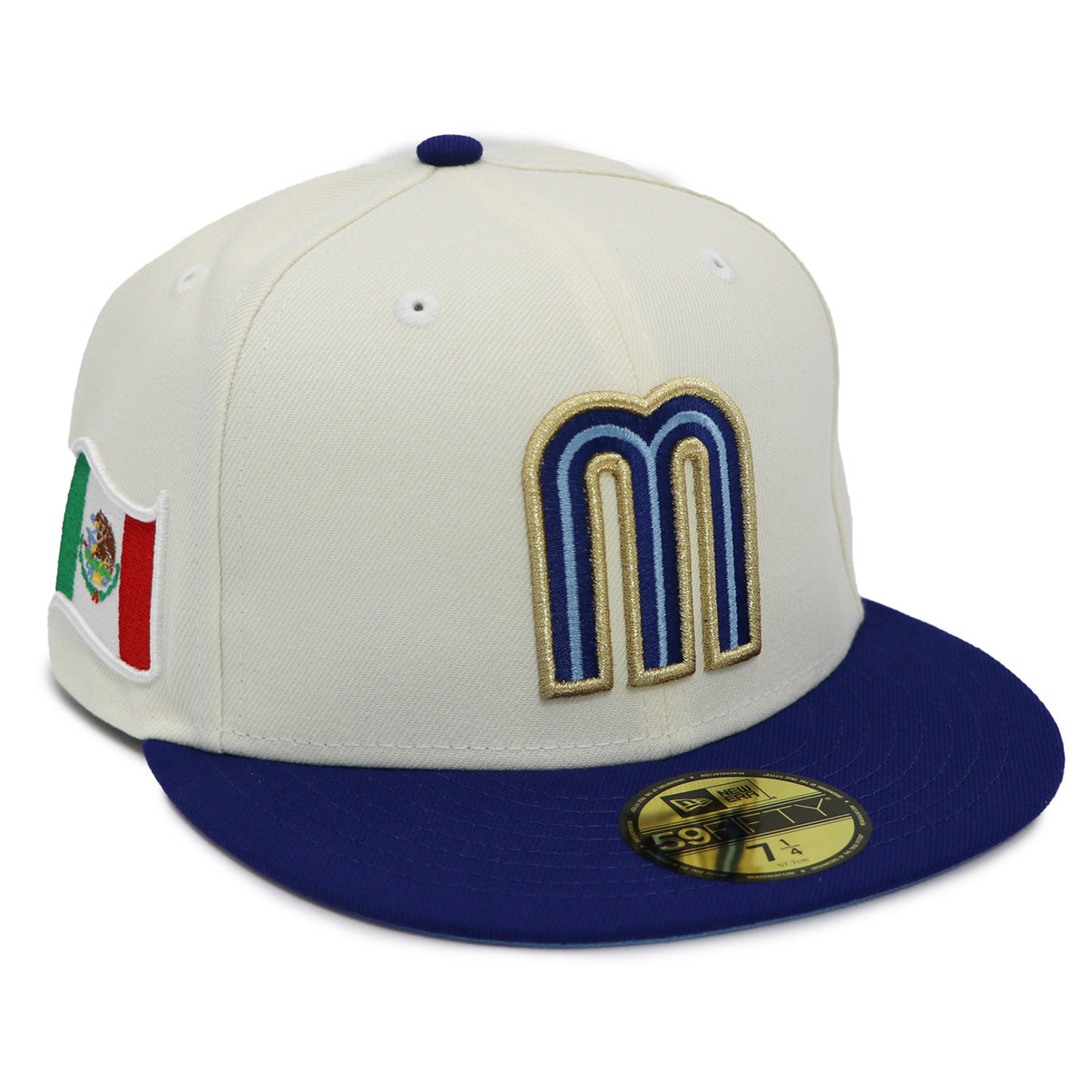 Mexico New Era 59Fifty 2-Tone Chrome/Blue Fitted Hat