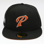NewEra 59Fifty San Diego Padres Black Script Orange Fitted Hat