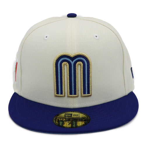 Mexico New Era 59Fifty 2-Tone Chrome/Blue Fitted Hat
