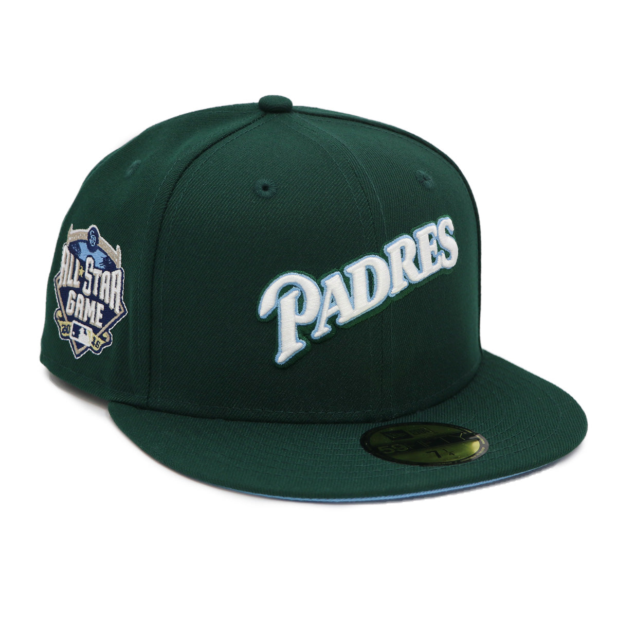 NewEra 59Fifty San Diego Padres Script Green ASG 16 Fitted Hat