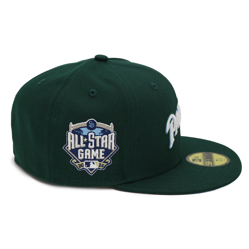 NewEra 59Fifty San Diego Padres Script Green ASG 16 Fitted Hat