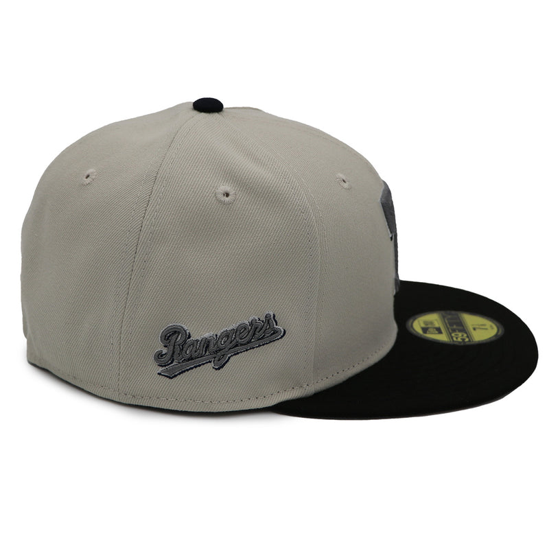 NewEra 59Fifty Texas Rangers 2-Tone Chrome/Black Fitted Hat