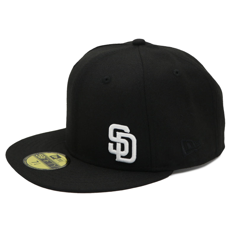 NewEra 59Fifty San Diego Padres Small Logo Black Fitted Hat
