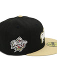 NewEra 59Fifty Padres Script Metallic Gold 2-Tone Black/Gold Fitted Hat