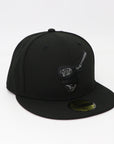 San Diego Padres Tonal Swinging Friar Black Fitted Hat