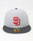 San Diego Padres SD Logo Grey Fitted Hat