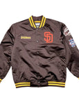 San Diego Padres Satin Varsity Jacket – Classic Brown
